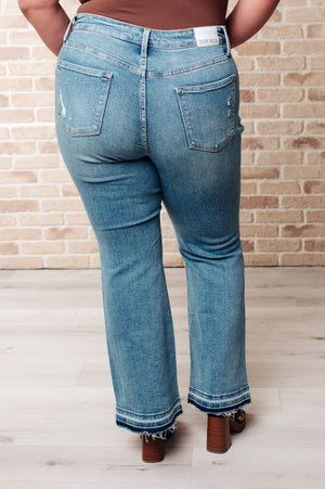 Isla Mid Rise Distressed Released Hem Bootcut Jeans (Judy Blue)