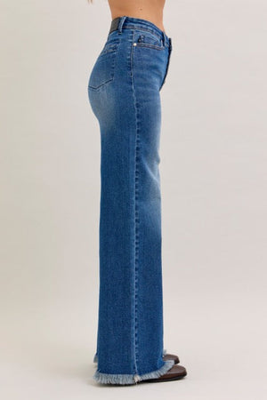 Karla High Waist Column Straight Button-Fly & Back Welt Pkts (Judy Blue)