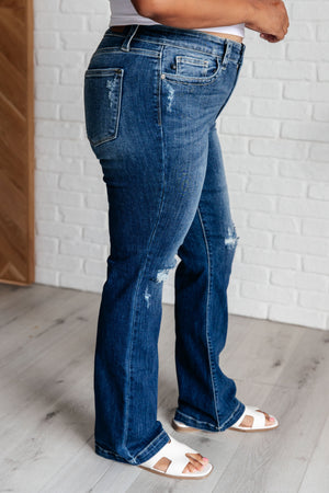 Mila Mid Rise Distressed Bootcut Jeans (Judy Blue)