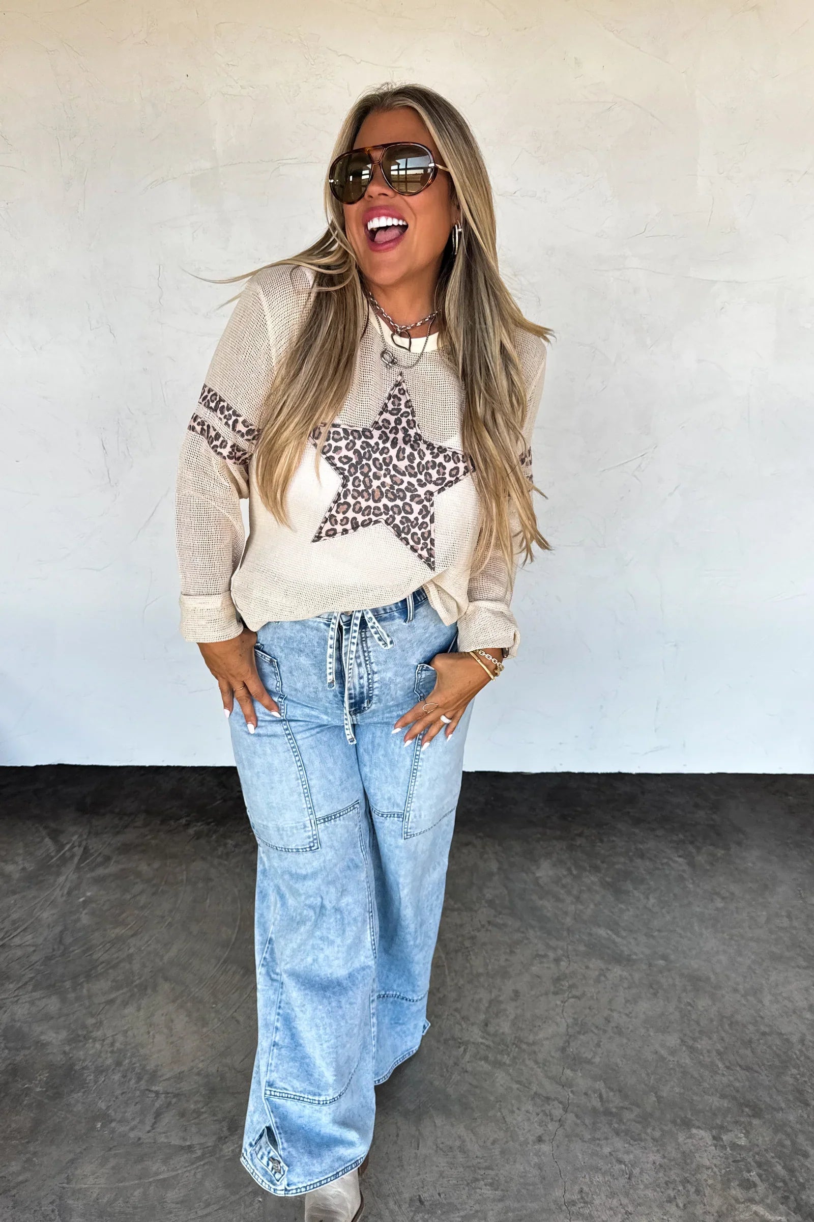 Star Mellow Mesh Cotton Top