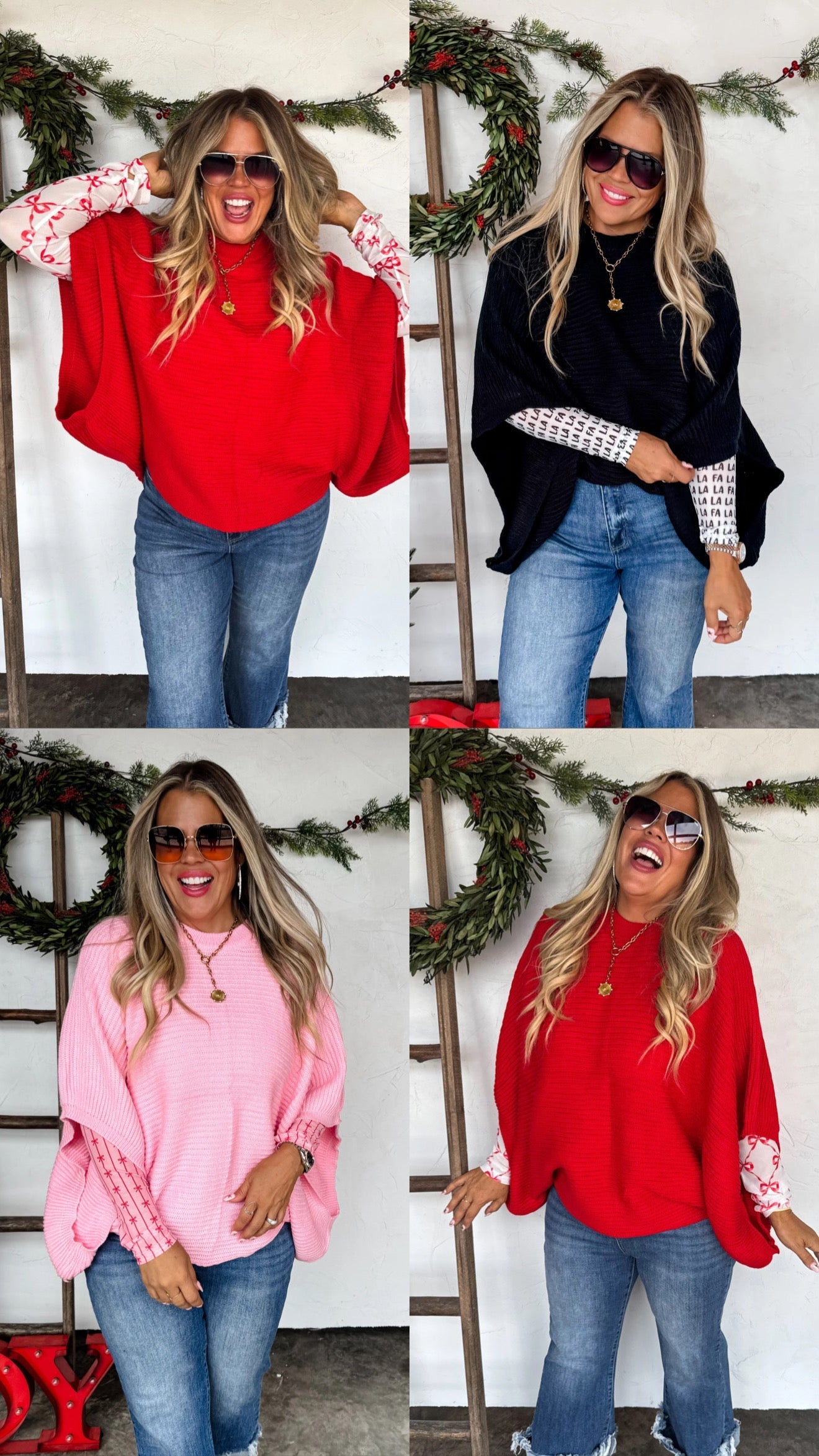 Holiday Meg Pullover Poncho