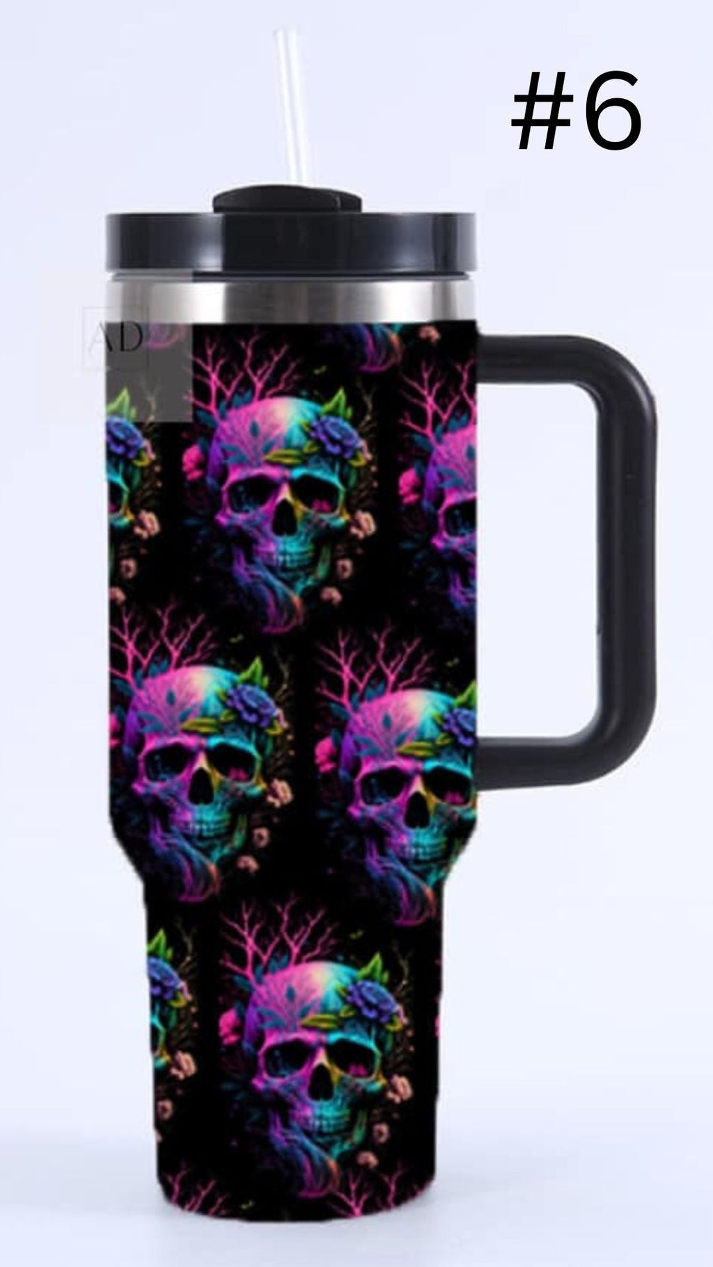 40 oz Insulated Skull Tumblers in Assorted Designs