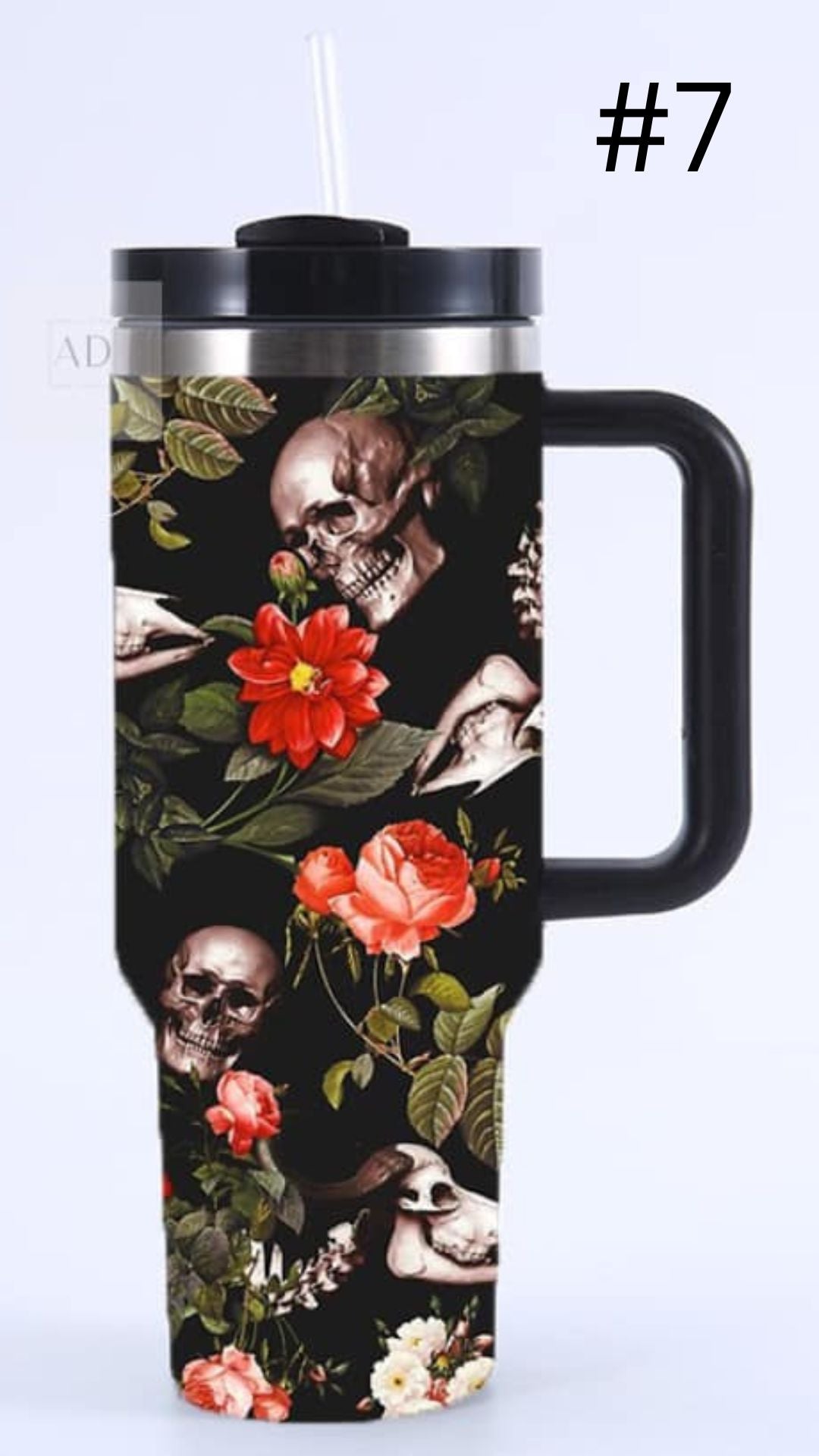 40 oz Insulated Skull Tumblers in Assorted Designs