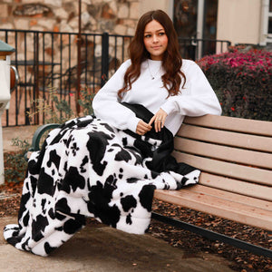 Ready to Ship | Soft & Cozy Cow Blanket