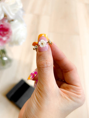 Daisy & Diamond Stainless Steel 3 Piece Ring Set - Girl Code Couture