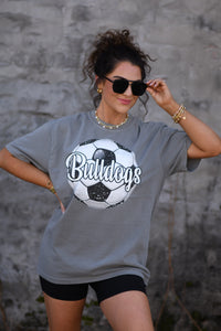 Custom Faux Glitter Soccer Tee