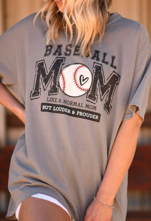 Baseball Mom Like a Normal Mom But Louder and Prouder Tee