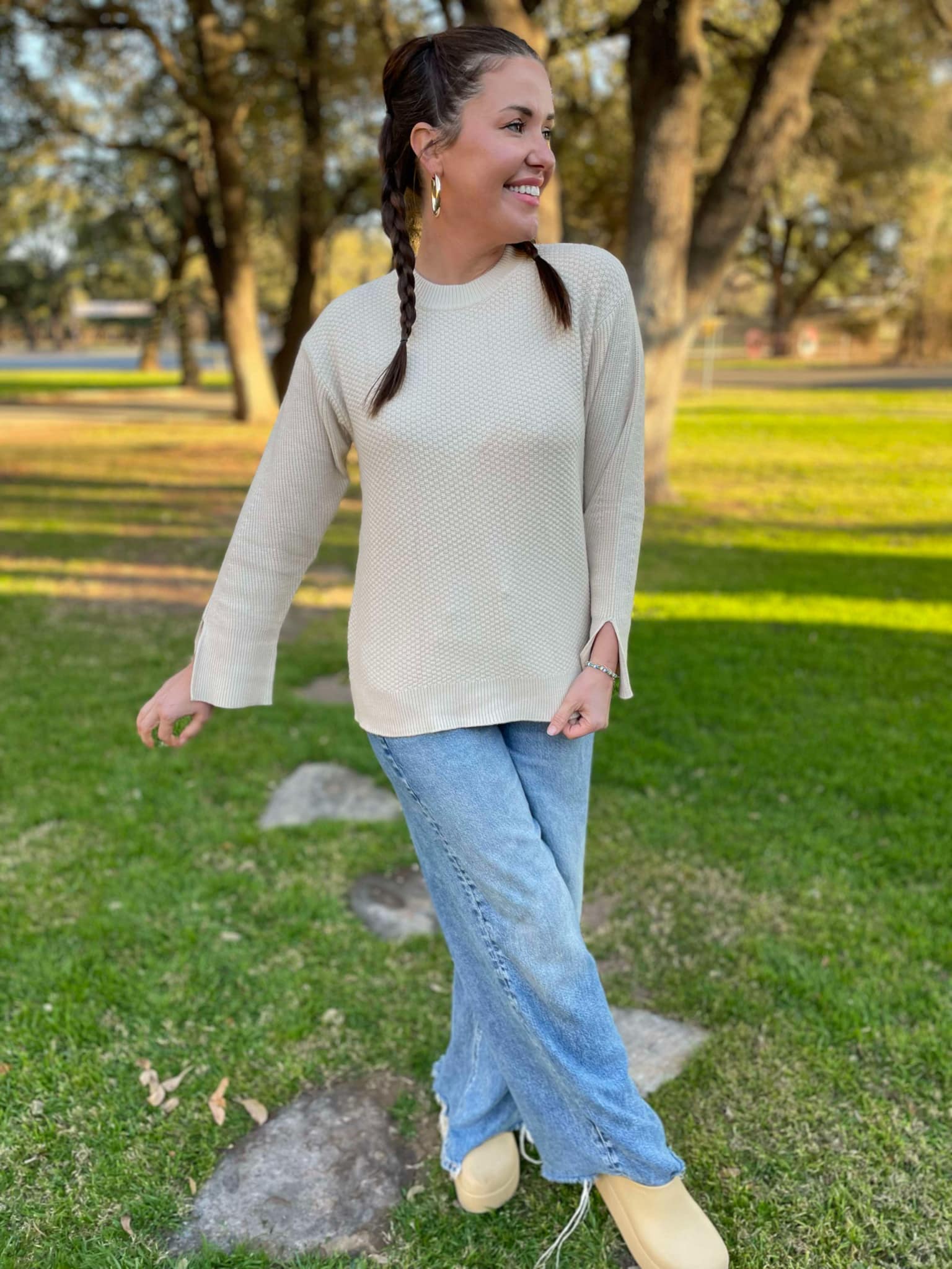 Skimming The Surface Sweater in Four Colors