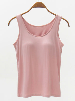 Wide Strap Modal Tank with Bra