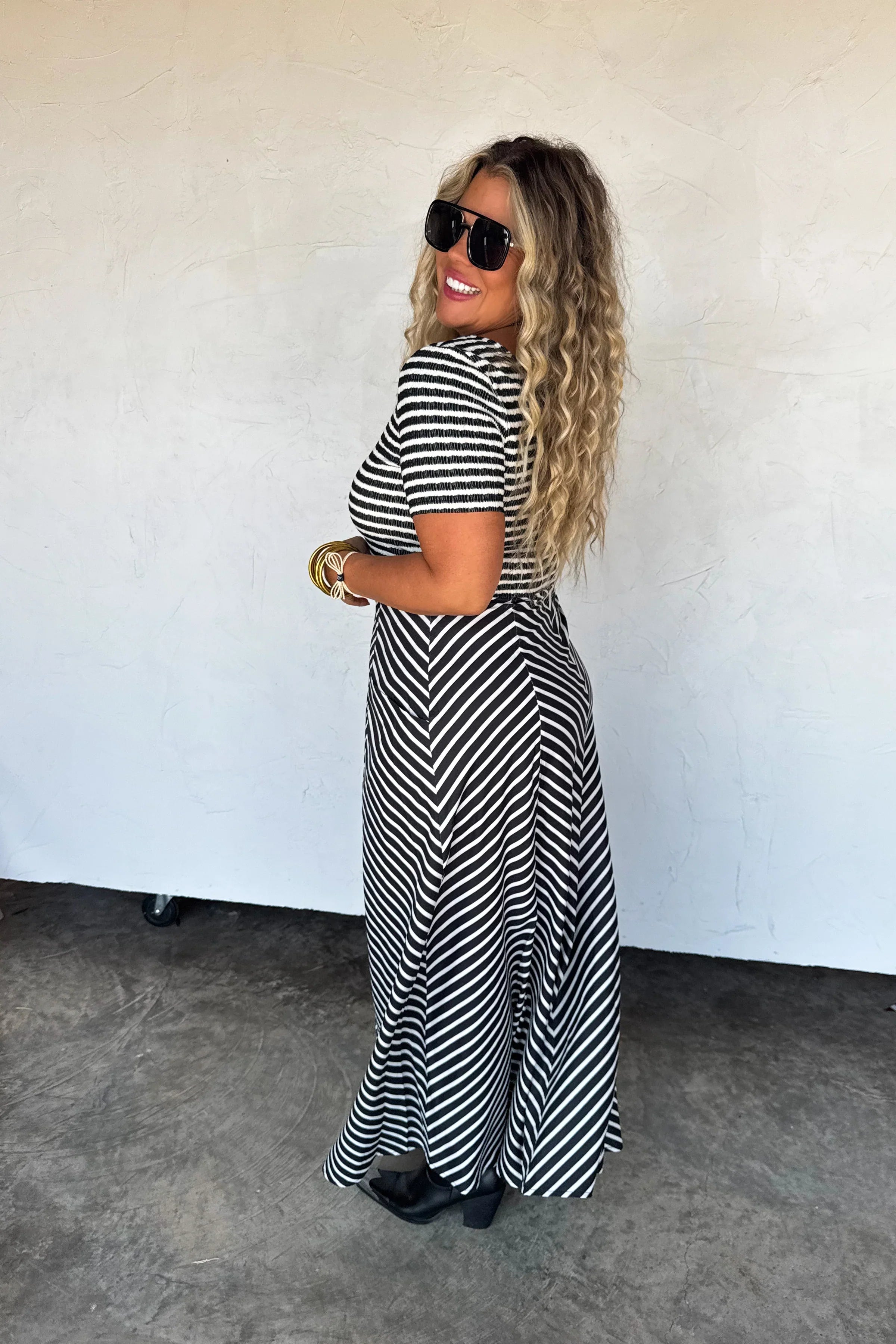 Calista Stripe Dress