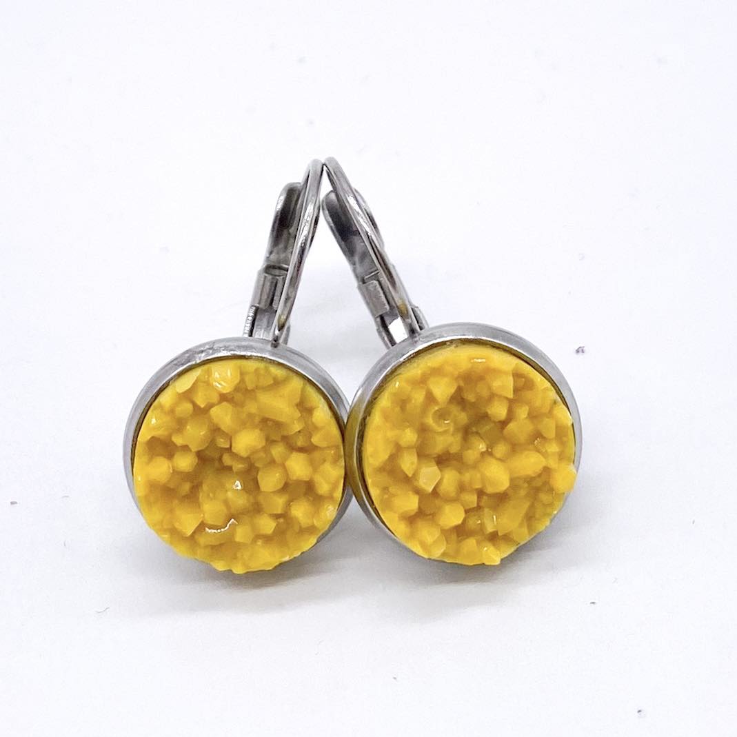 Autumn Round Dangles -Fall Earrings