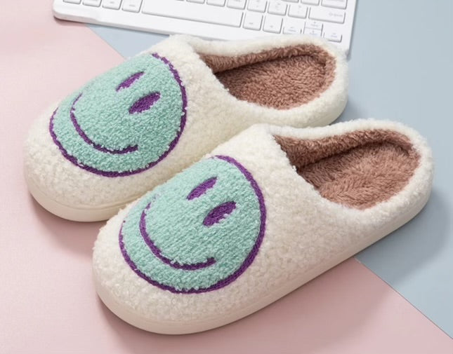 RTS Blue & Purple Smiley Slippers