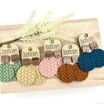 Walnut & Soft Fall Box Braided Piggyback Collection - Leather Earrings