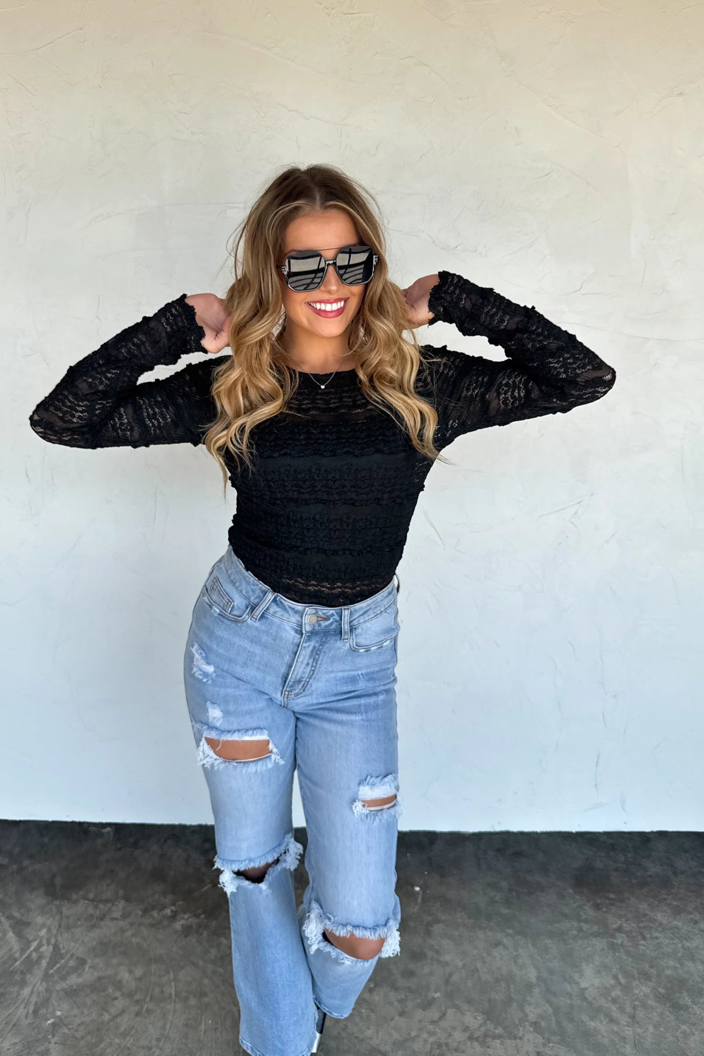 Long Sleeve Rosalie Lace Top