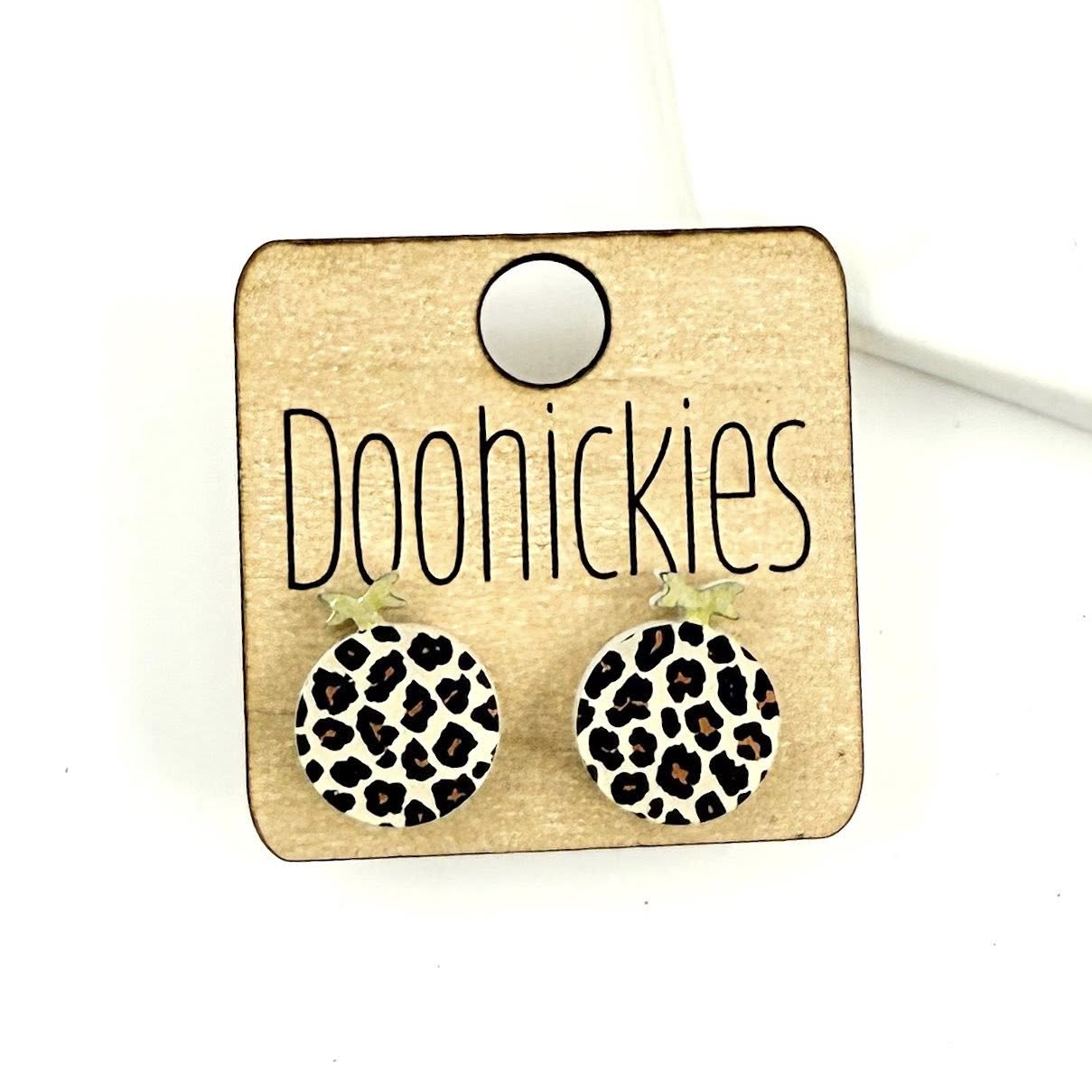 Glitter Christmas Ornament Stud Earrings