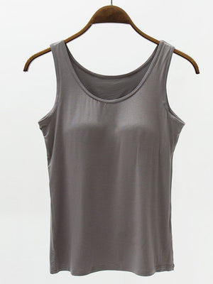 Wide Strap Modal Tank with Bra