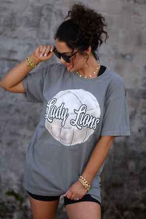 Custom Faux Glitter Volleyball Tee