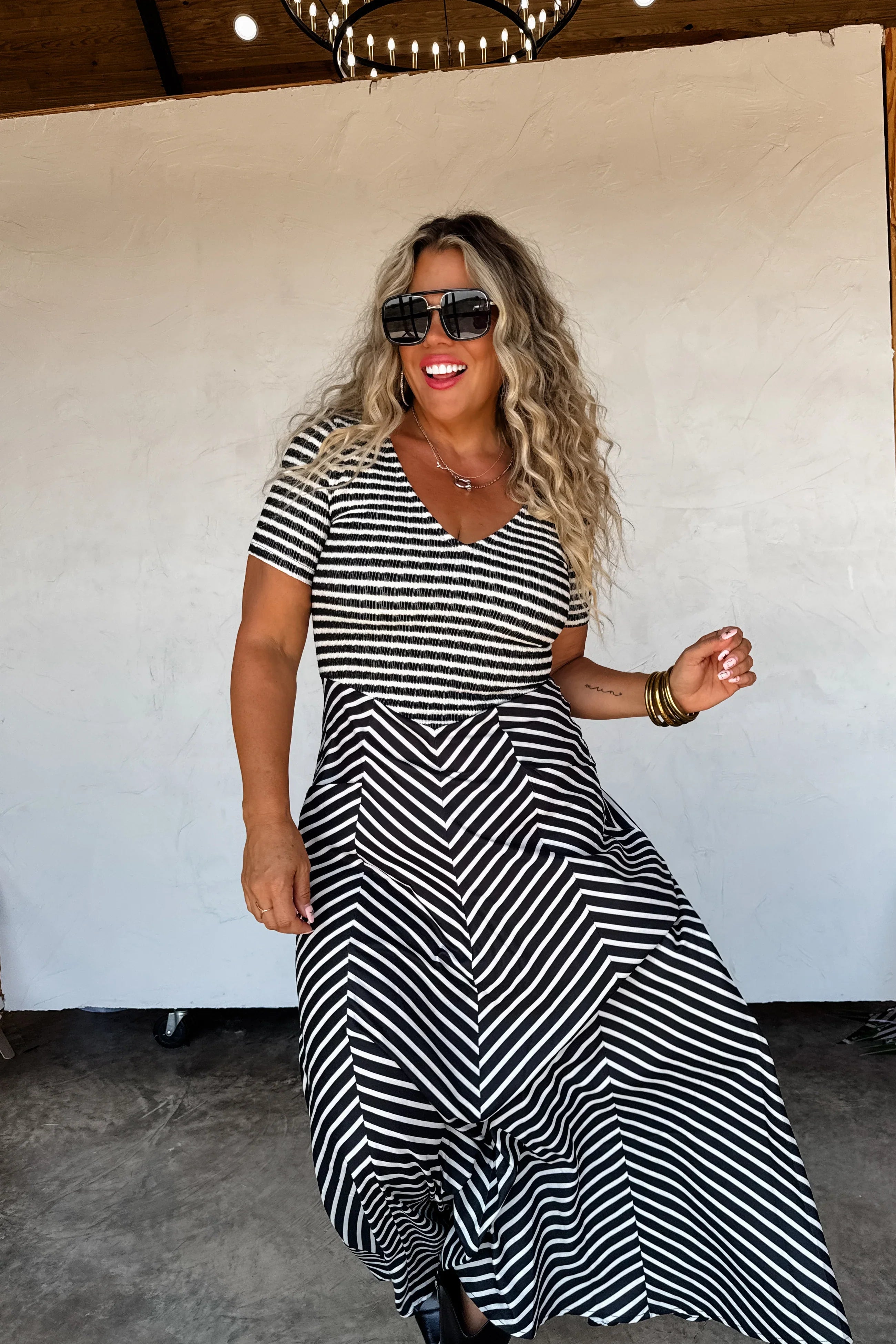 Calista Stripe Dress