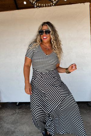 Calista Stripe Dress