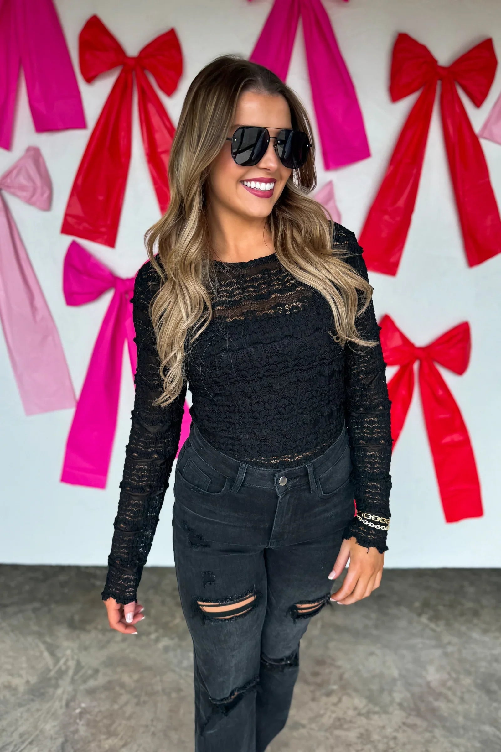 Long Sleeve Rosalie Lace Top