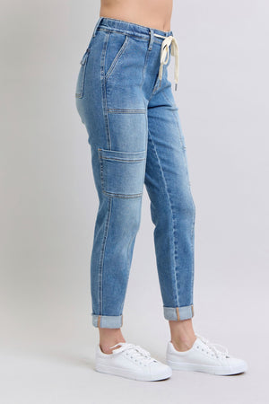 Clayton High Rise Cuffed Cargo Denim Jogger (Judy Blue)