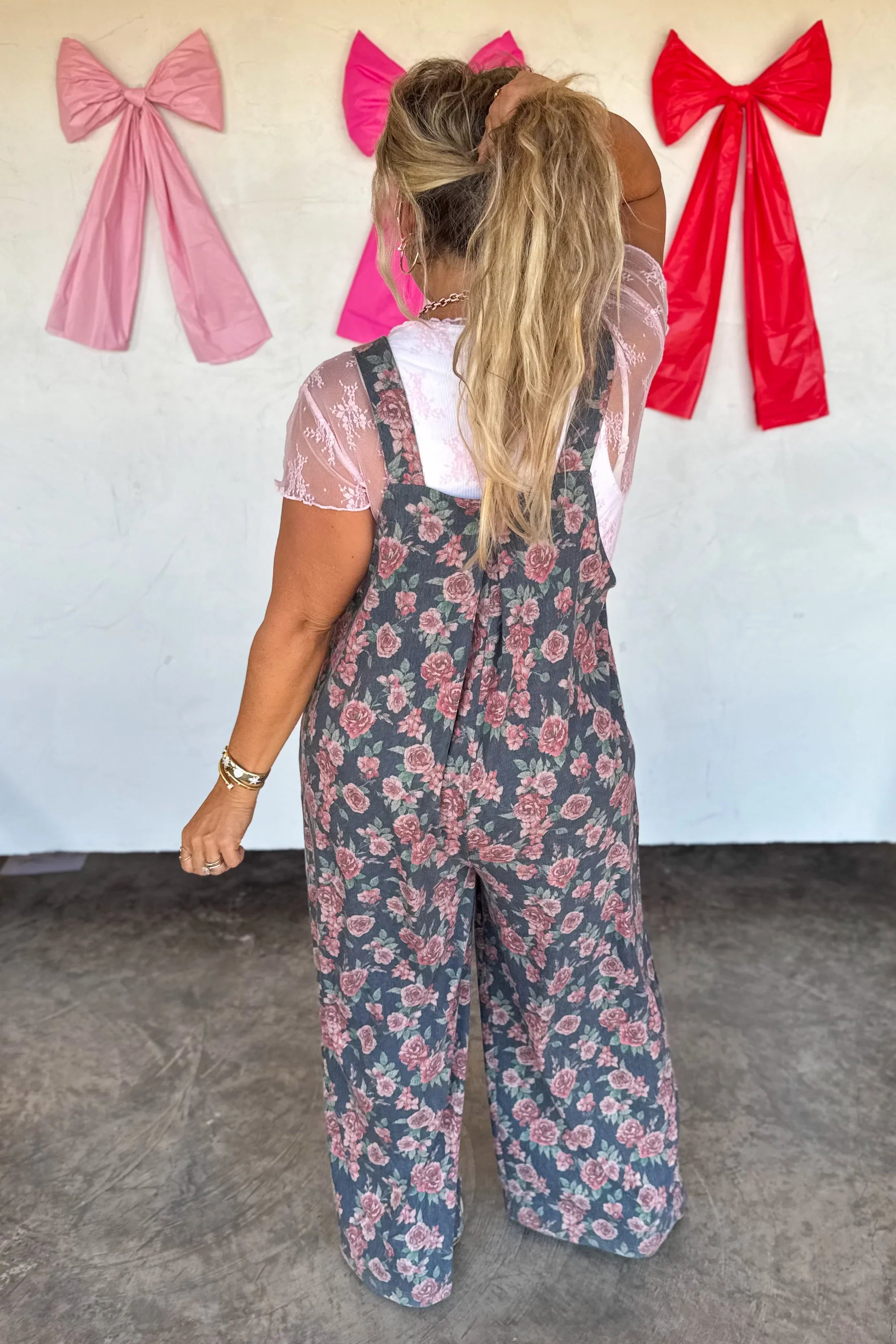 Cassidy Floral Denim Overalls