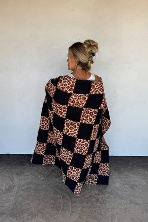 CHECKER CHEETAH CLOUD BLANKET
