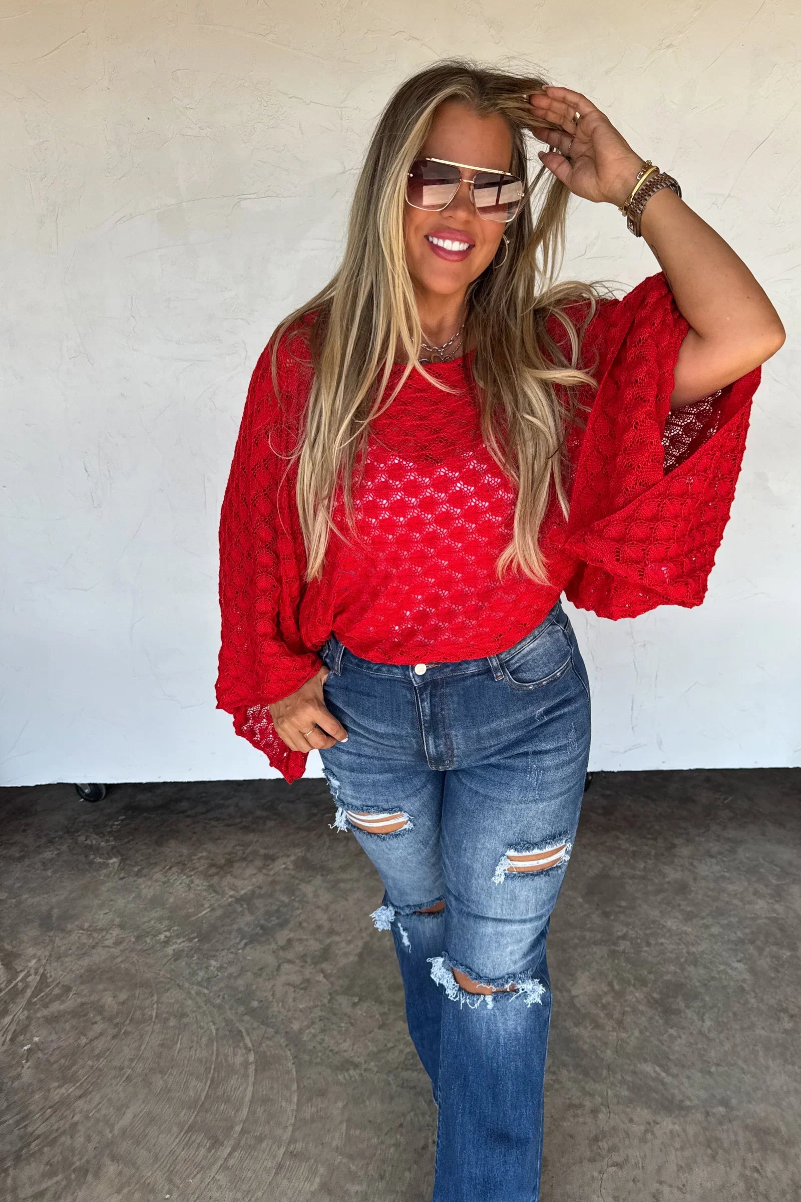 Winter Free Spirit Bell Sleeve Top