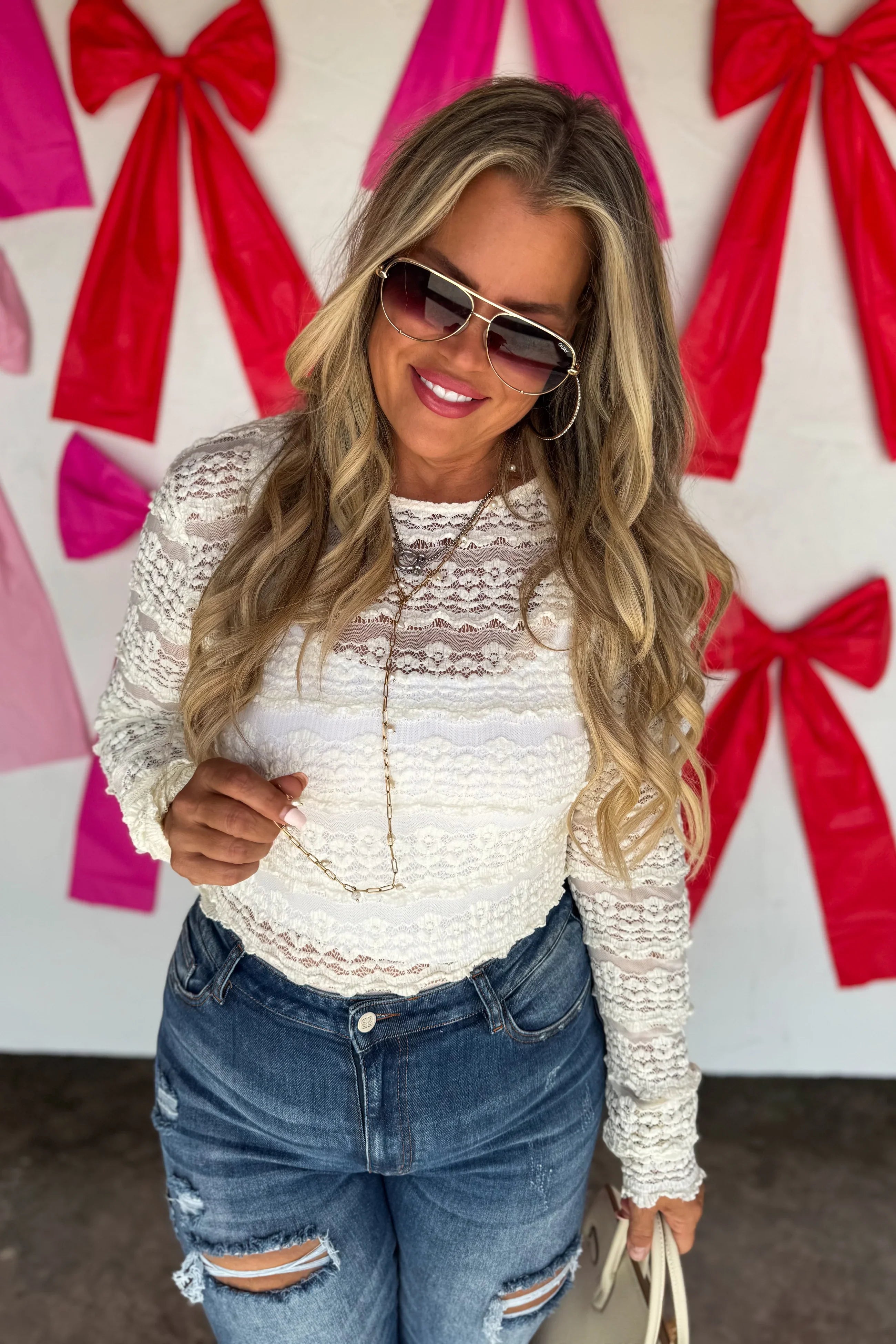 Long Sleeve Rosalie Lace Top