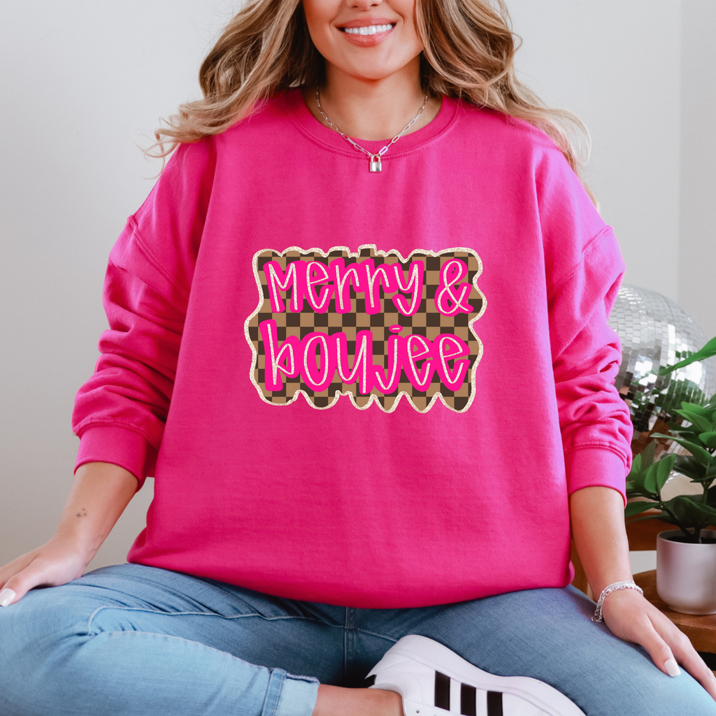 Merry & Boujee Graphic Tee and Sweatshirt