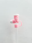 Straw Cover 10MM "Pink Stocking"