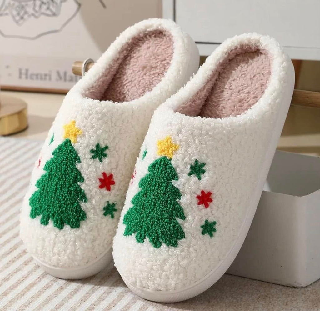 RTS Christmas Tree Slippers