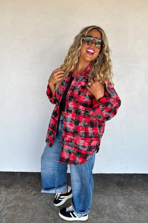 Juniper Bleached Plaid Top