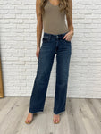 Addie Mid Rise Vintage Wash Wide Leg Jeans (Judy Blue)