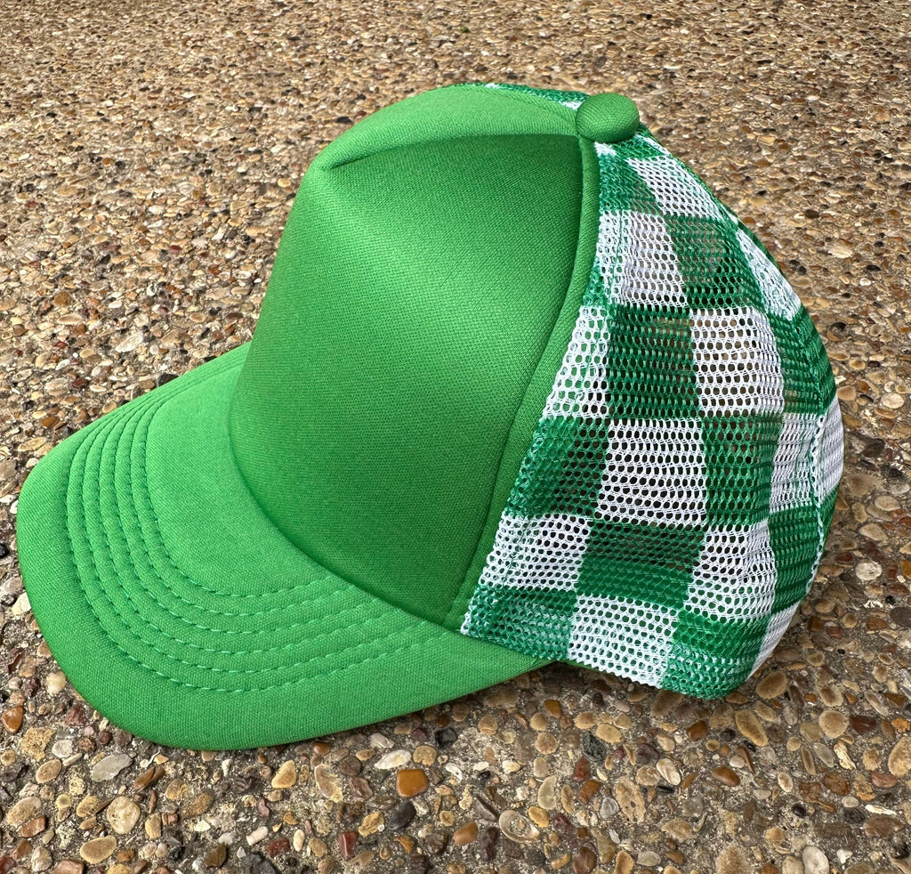 RTS Green Checkered Trucker Hat