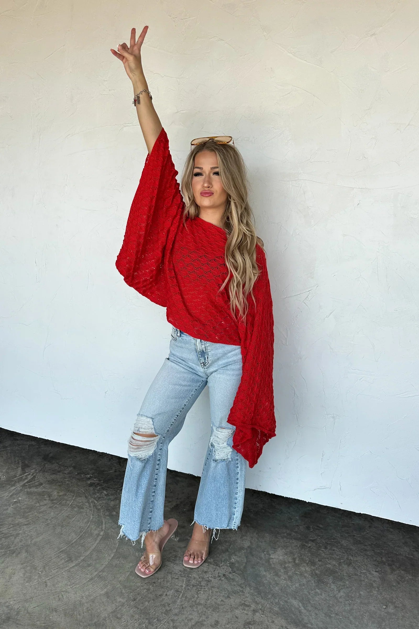Winter Free Spirit Bell Sleeve Top