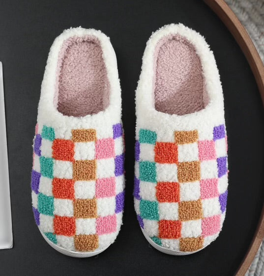 RTS Multi Color Checkered Slippers