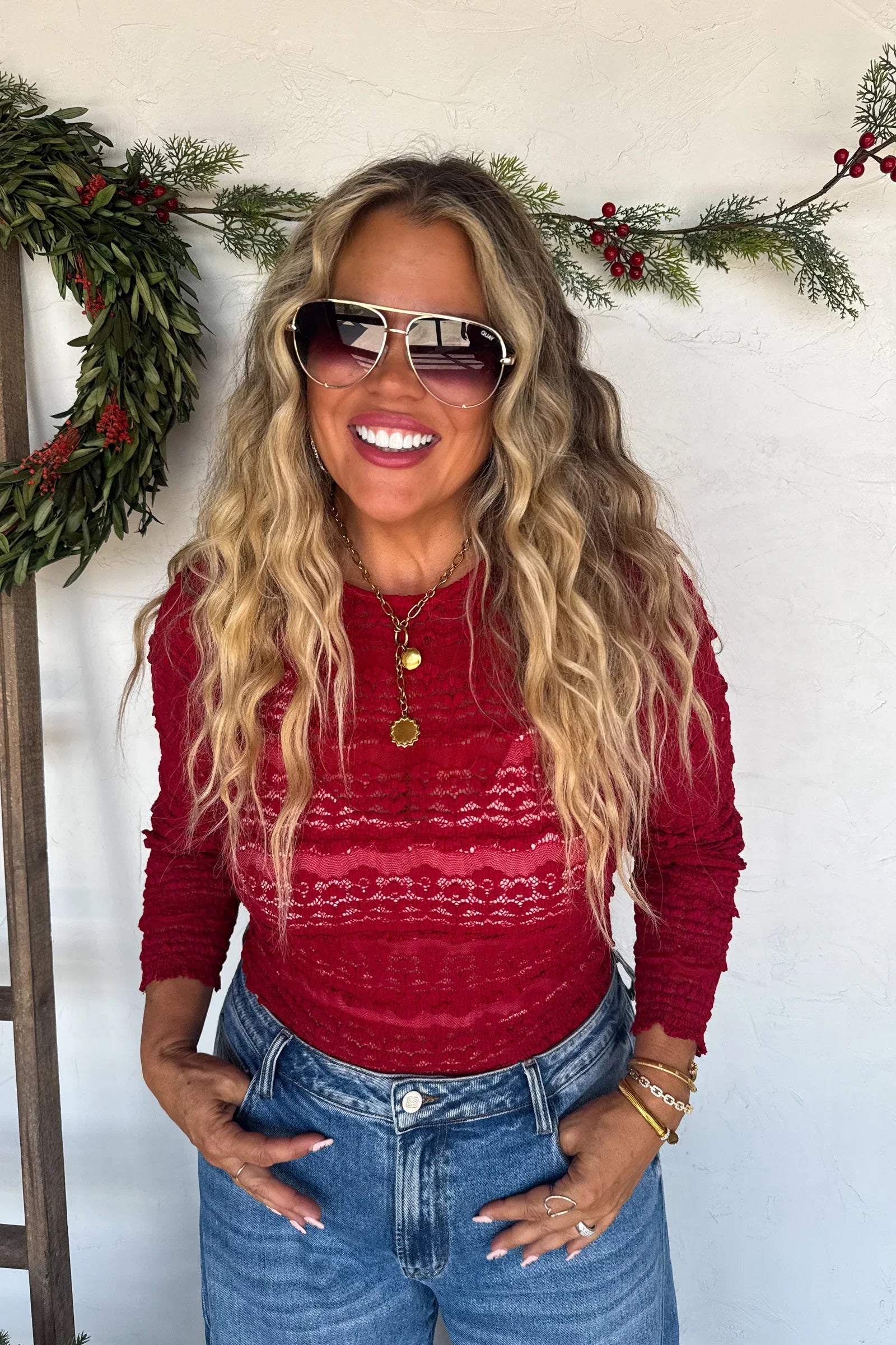 Long Sleeve Rosalie Lace Top