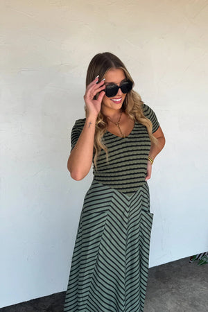 Calista Stripe Dress