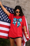Blue Star Bow Tee