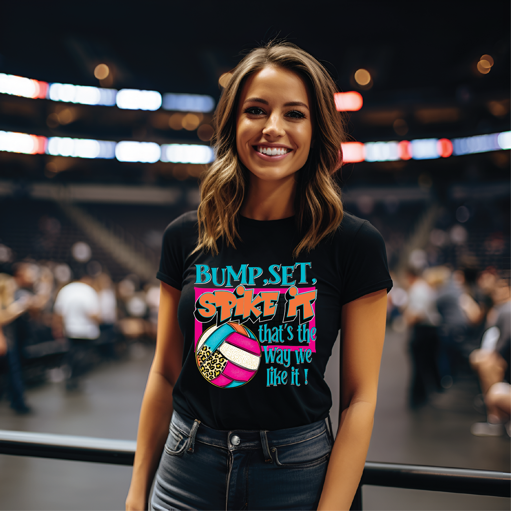 Bump Set Spike- Volleyball Graphic Tee