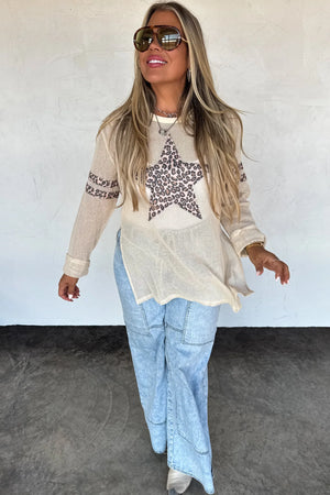 Star Mellow Mesh Cotton Top