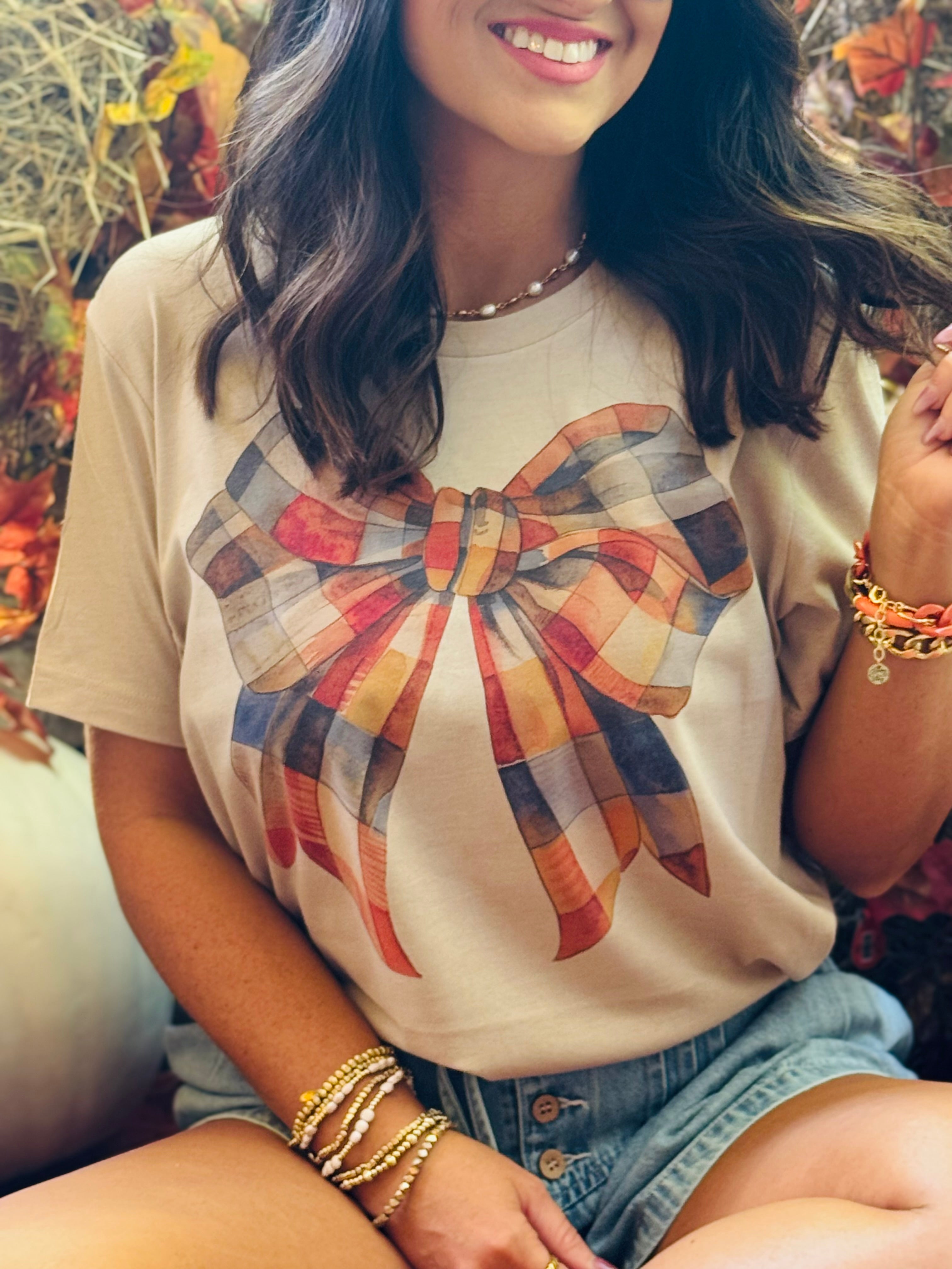 Plaid Bow Tee