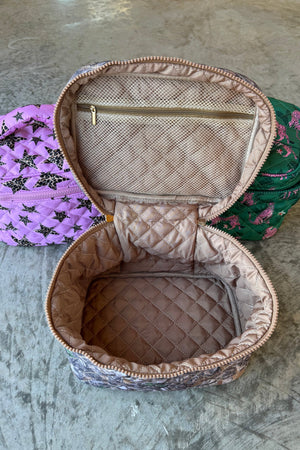 QUILTED PUFFER MAKEUP BAG