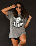 Volleyball Season Checkered Tee