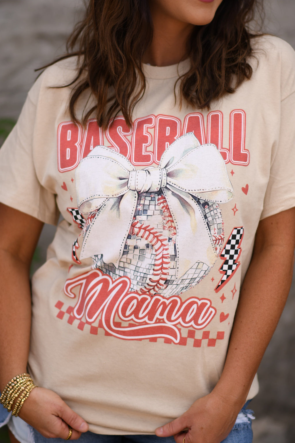 Baseball Mama Disco Tee (Delta)