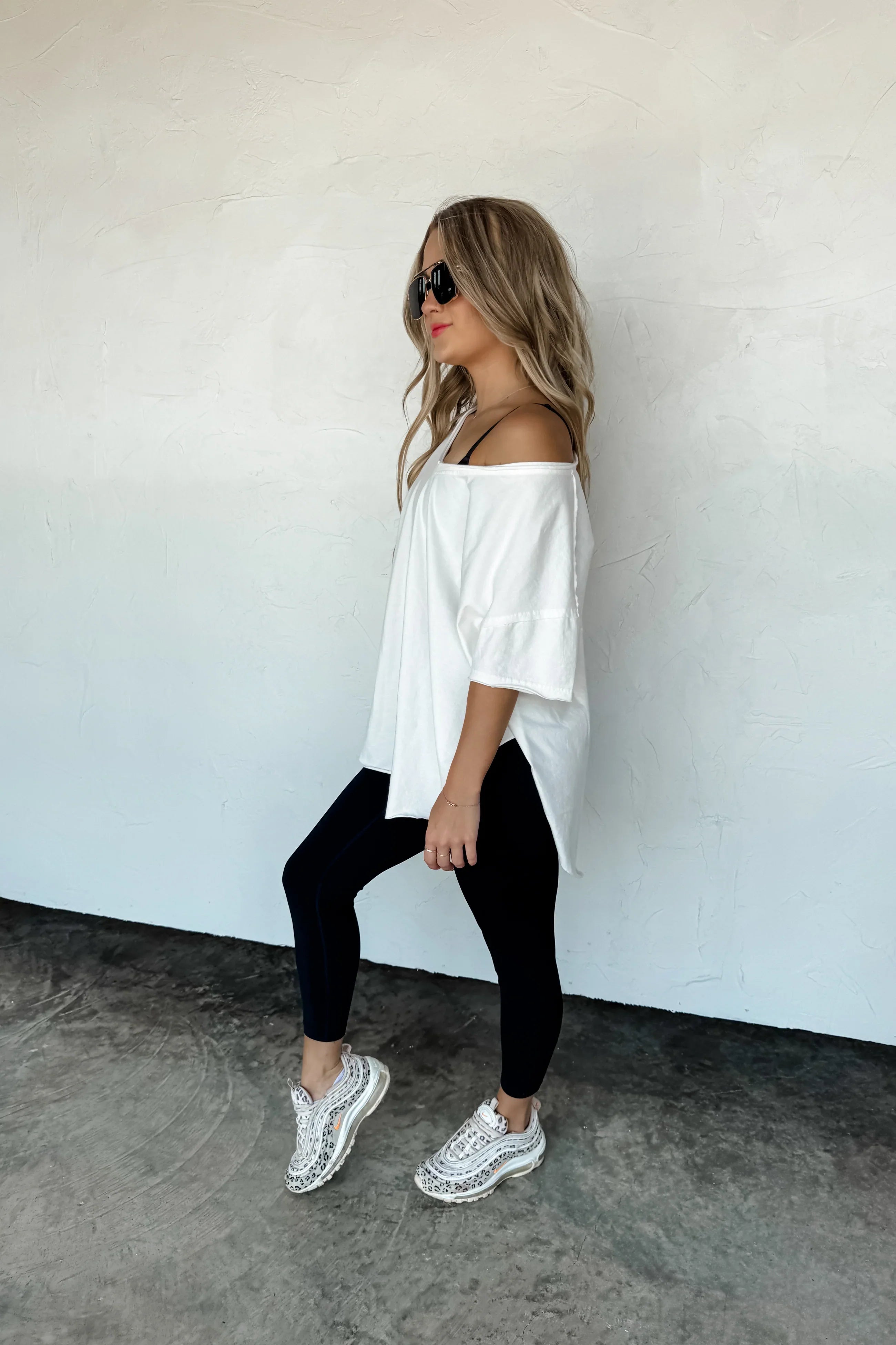 Joey V-Neck Washed Cotton Boyfriend Tee