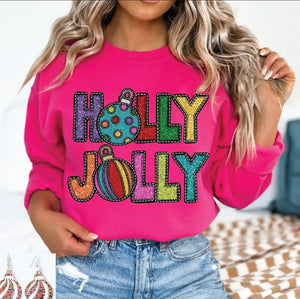 Holly Jolly Glitter Sweatshirt