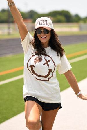 FOOTBALL WINK SMILEY TEE