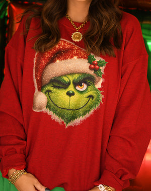 Winking Faux Sparkle G Sweatshirt